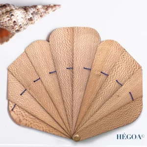 GINKO BLEU  Éventail Hégoa en bois – Image 5